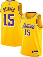 Nike Youth Nike Austin Reaves Gold Los Angeles Lakers Swingman Jersey - Icon Edition