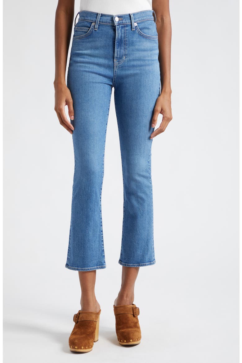 Carly High Waist Crop Kick Flare Jeans, Main, color, BRIGHT LAKESHORE