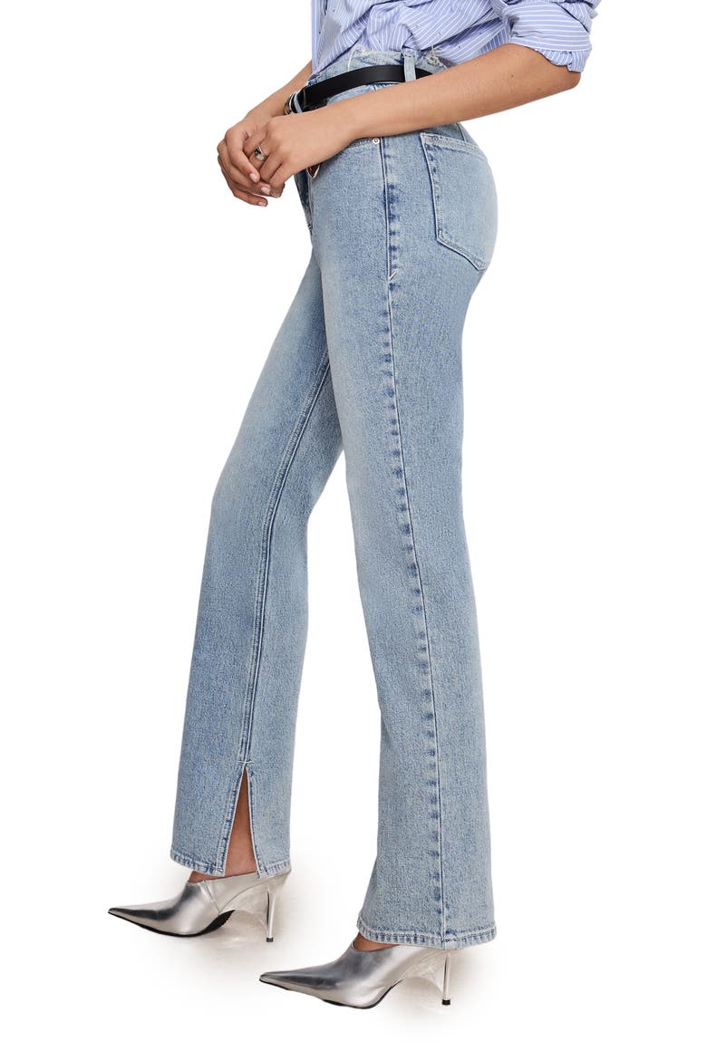 Good Icon High Waist Slit Inseam Jeans, Alternate, color, INDIGO750