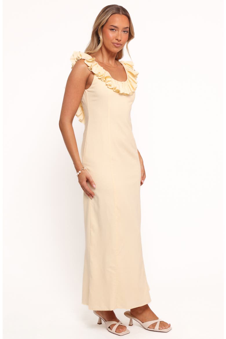 Brienne Ruffle Maxi Dress, Alternate, color, BUTTER YELLOW