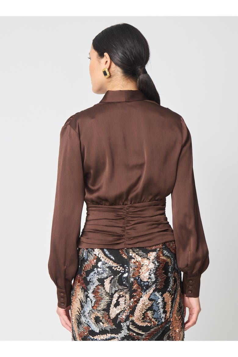 Clea Blouse, Alternate, color, Brown