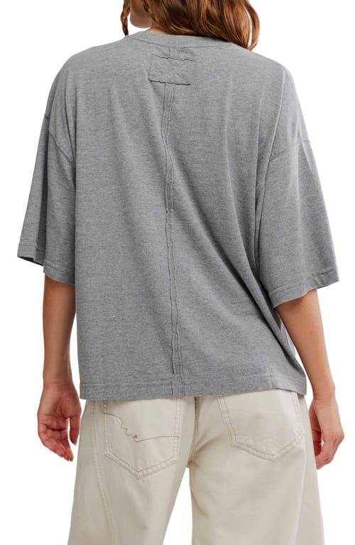 Free People Wtf Perfect Oversize Cotton T-shirt In Gray