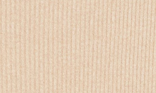 Renee C Off The Shoulder Long Sleeve Rib Knit Top In Neutral