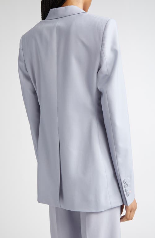 Stella Mccartney Wool Canvas Fitted Blazer In Blue