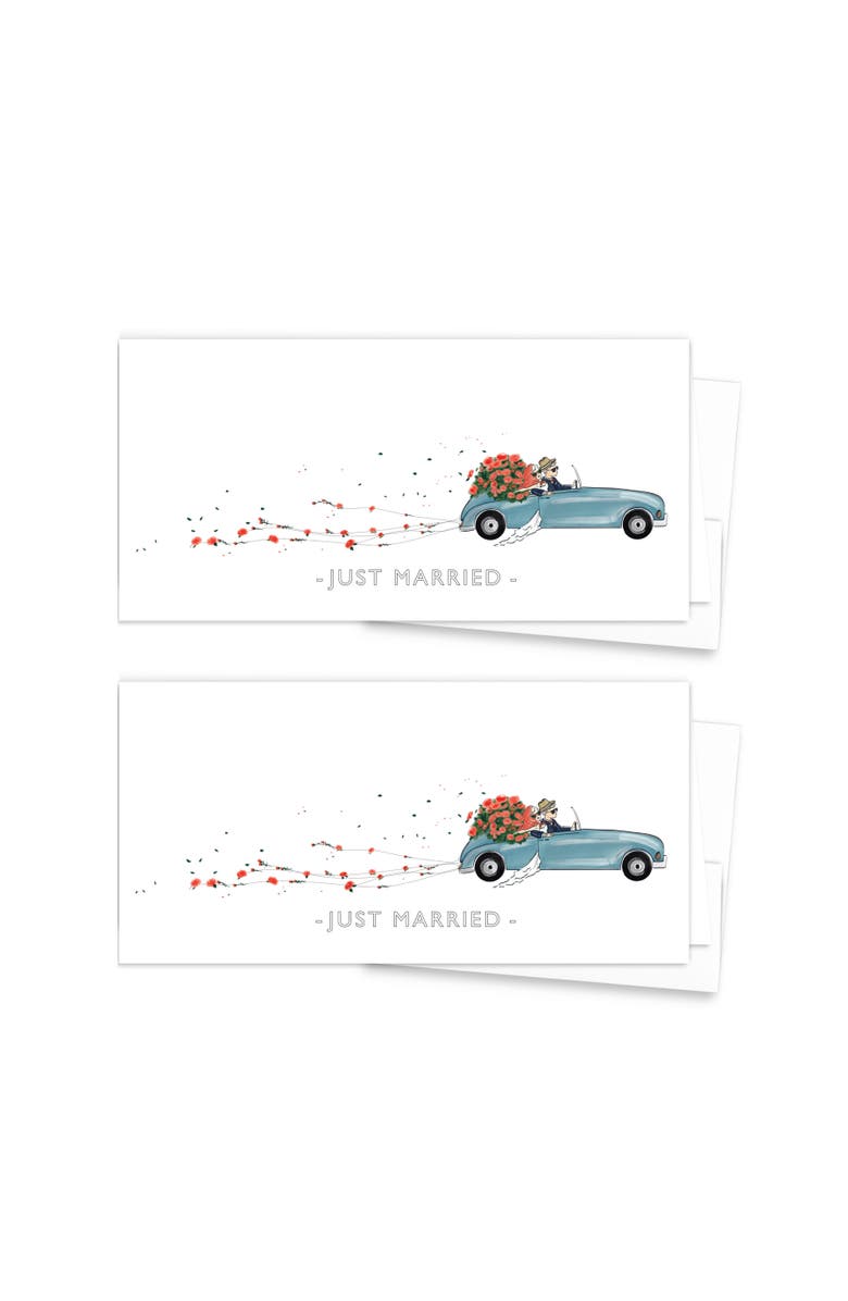 Ramus & Co 2ct Just Married Long Greeting Card Pack, Main, color, Multi-Pack