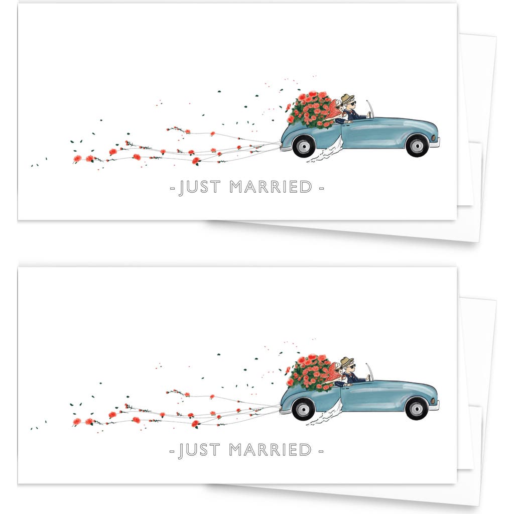 Ramus & Co 2ct Just Married Long Greeting Card Pack in Multi-Pack  product