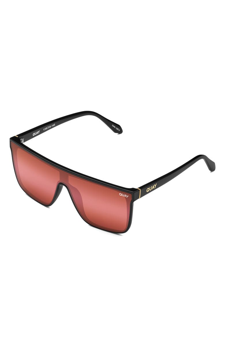 QUAY Nightfall Extra Large 146mm Shield Sunglasses, Alternate, color, 