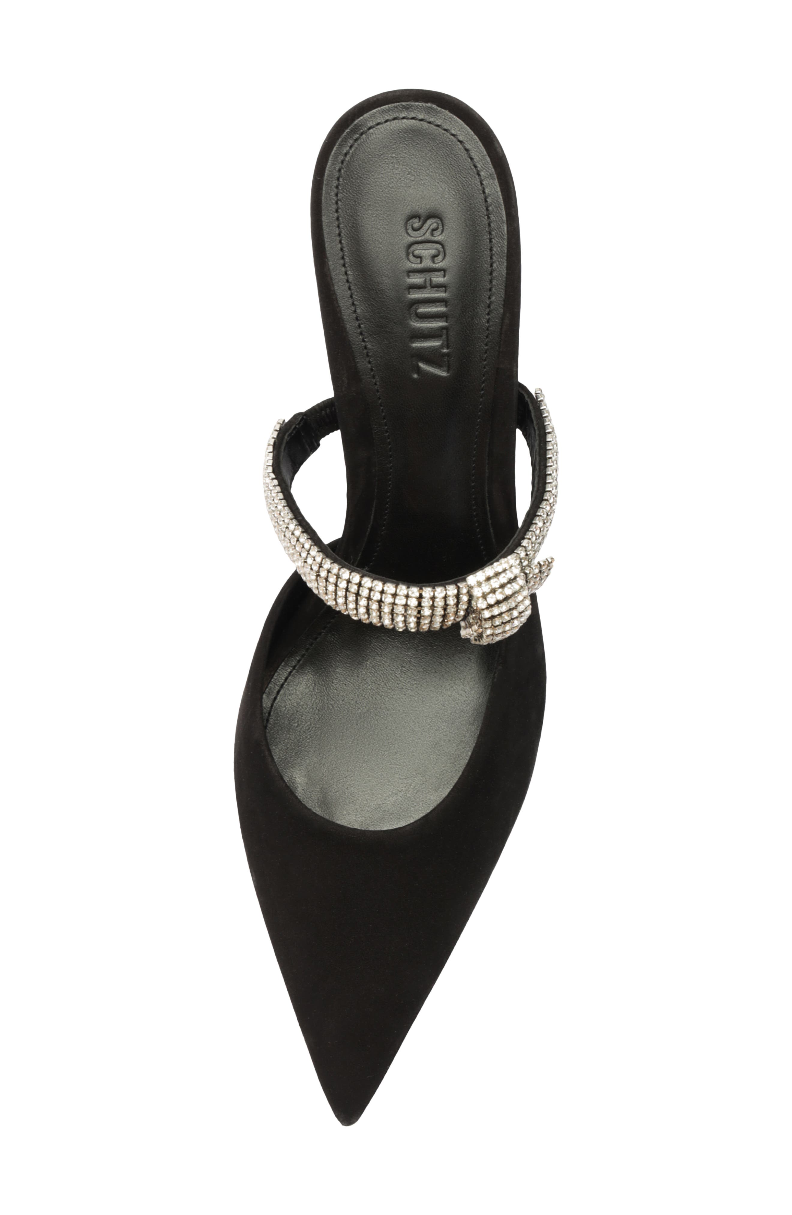 Pearl Curve Mule, Alternate, color, BLACK