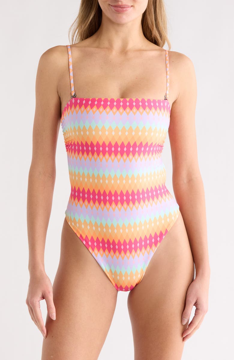 Maaji Ohana Reversible One-Piece Swimsuit, Main, color, Pink