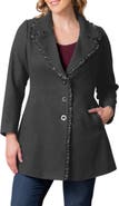 Kiyonna Juliette Satin Trim Princess Seam Coat