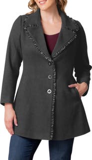 Kiyonna Juliette Satin Trim Princess Seam Coat