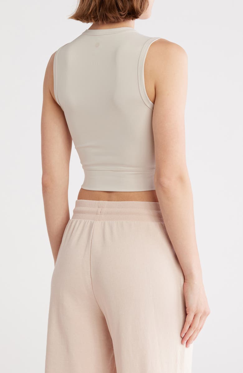 YOGALICIOUS Terry Crop Top, Alternate, color, Mist Sand