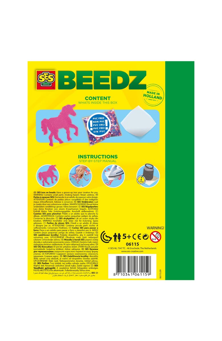 SES Creative Beedz Fantasy Horses, 1200 Fusible Iron On Beads, Kids 5+, Alternate, color, Multicolored