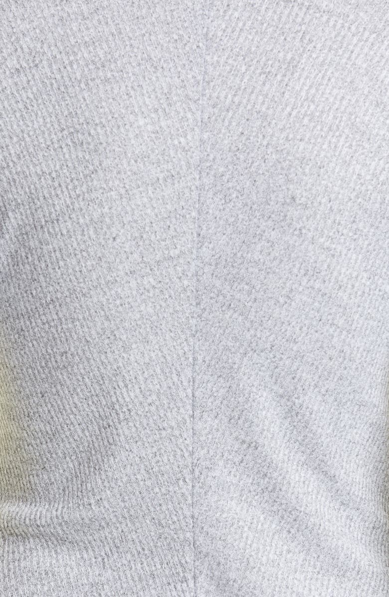 rag & bone The Bias Rib Knit Long Sleeve V-Neck Top, Alternate, color, Ltgrey