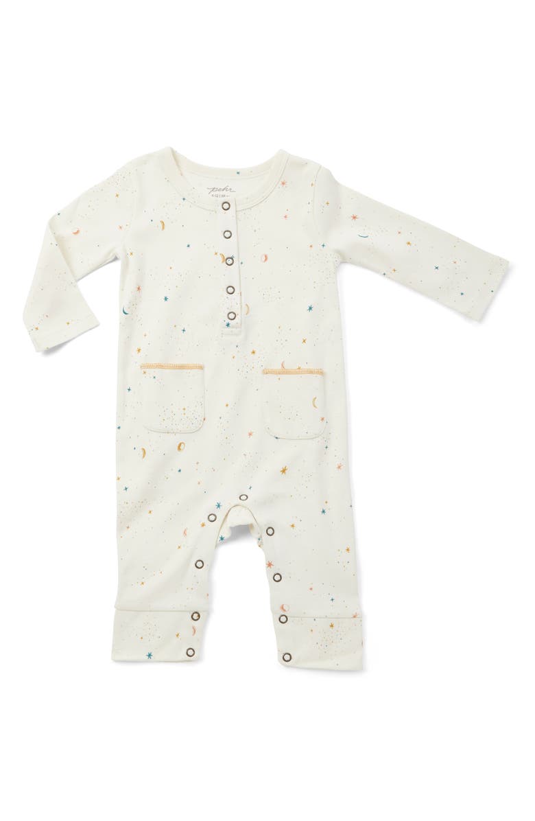 Pehr Celestial Organic Cotton Romper, Main, color, 