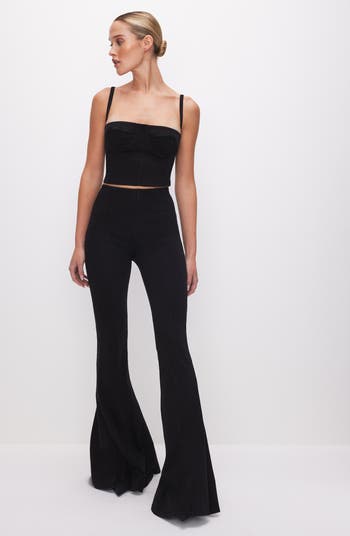 Sculpt Bustier Stretch Denim Crop Top