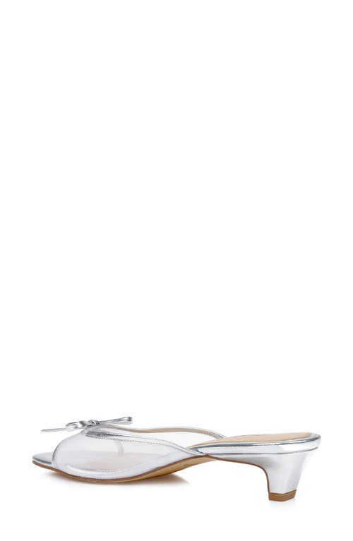 Jewel Badgley Mischka Felisha Kitten Heel Slide Sandal In Silver