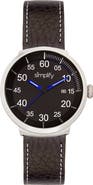 SIMPLIFY The 7100 Leather-Band Watch w/Date