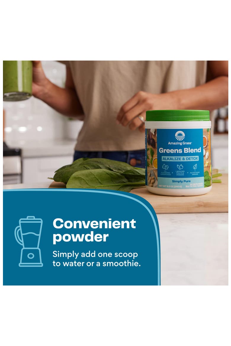 Greens Blend Smoothie Mix with Super Greens, Beet Root Powder, Digestive Enzymes, Prebiotics, and Probiotics, 30 Servings, Alternate, color, None