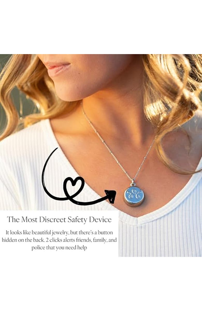 invisaWear Smart Jewelry - Personal Safety Device with ADT and 911 Featues - Necklace, Alternate, color, Gold