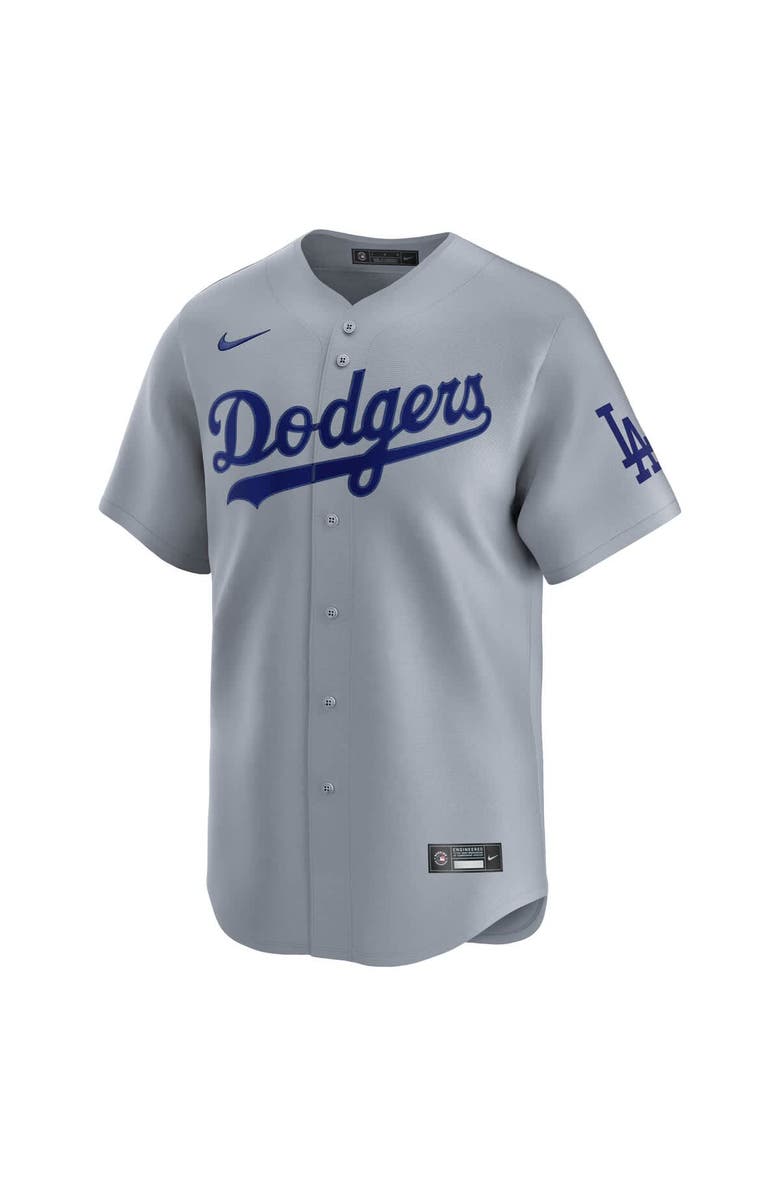 Nike Men's Nike Gray Los Angeles Dodgers Away Limited Jersey, Alternate, color,