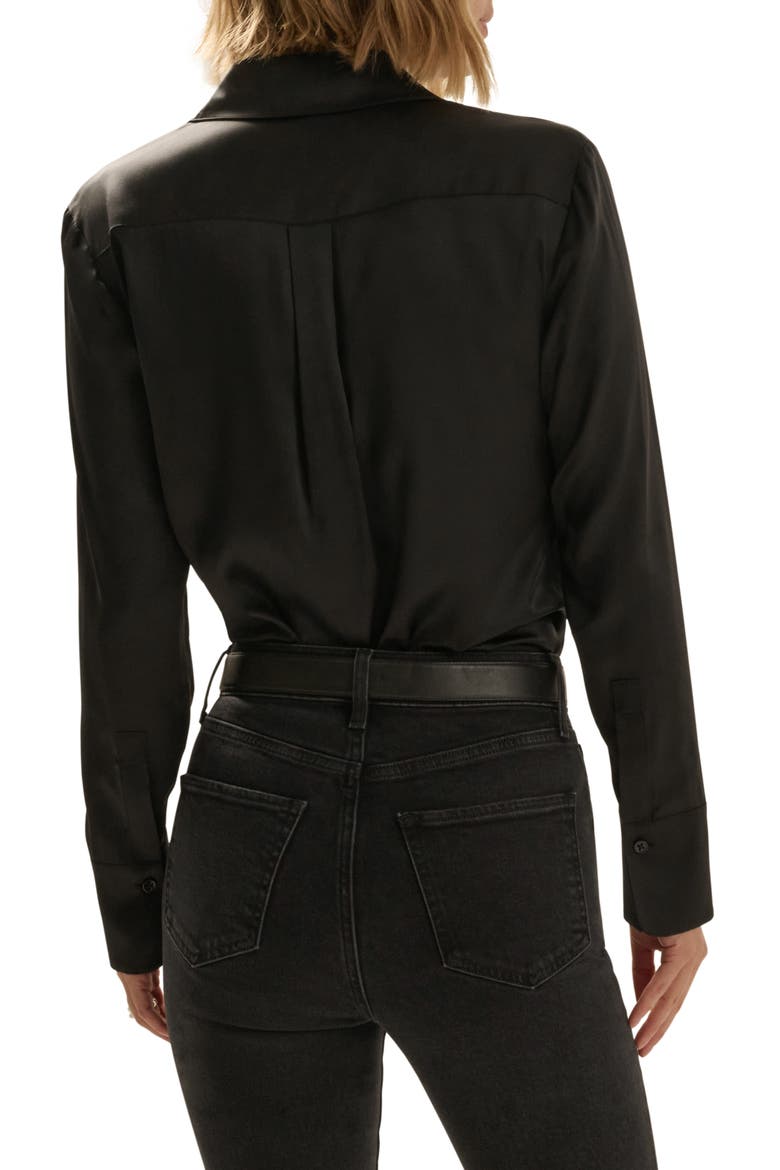 The Bailey Silk Blend Shirt, Alternate, color, BLACK