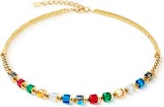 COEUR DE LION Sparkling Cubes Fusion Chain Gold Necklace
