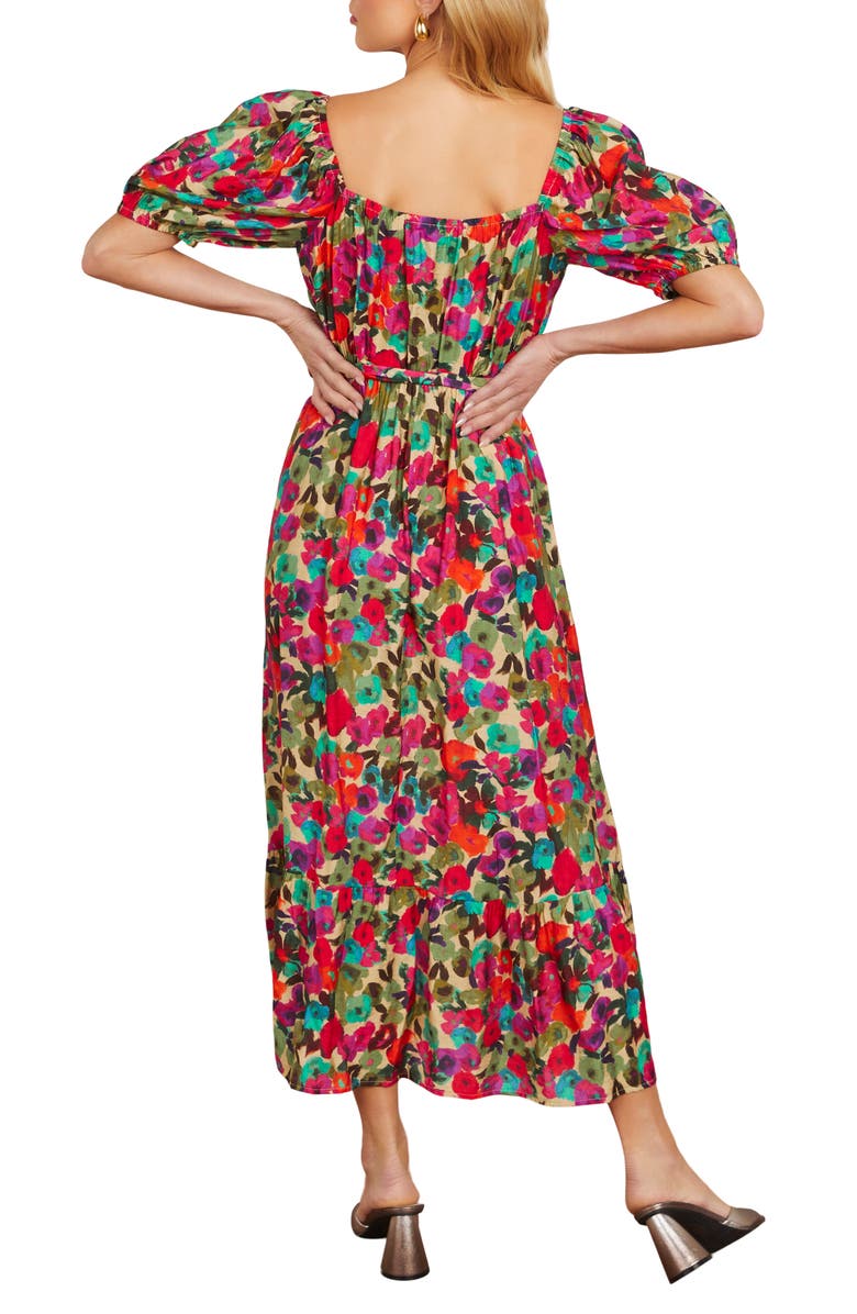VICI Collection Willa Floral Print Midi Dress, Alternate, color, 