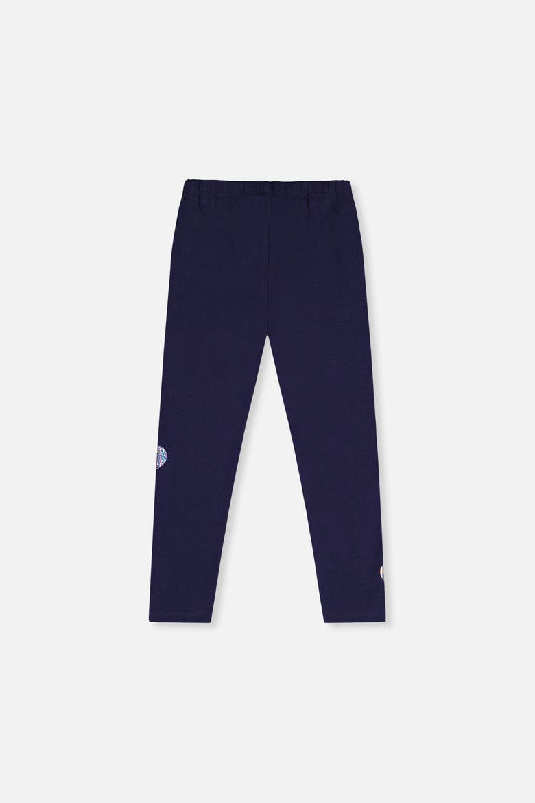Organic Cotton Soft Stretchy Glitter Leggings, Alternate, color, Dark Blue