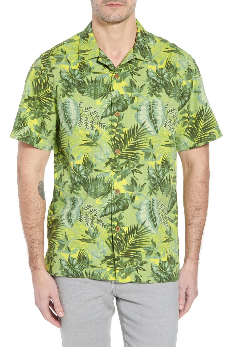 Tommy Bahama Selva Shores Silk Blend Performance Camp Shirt, Main, color,
