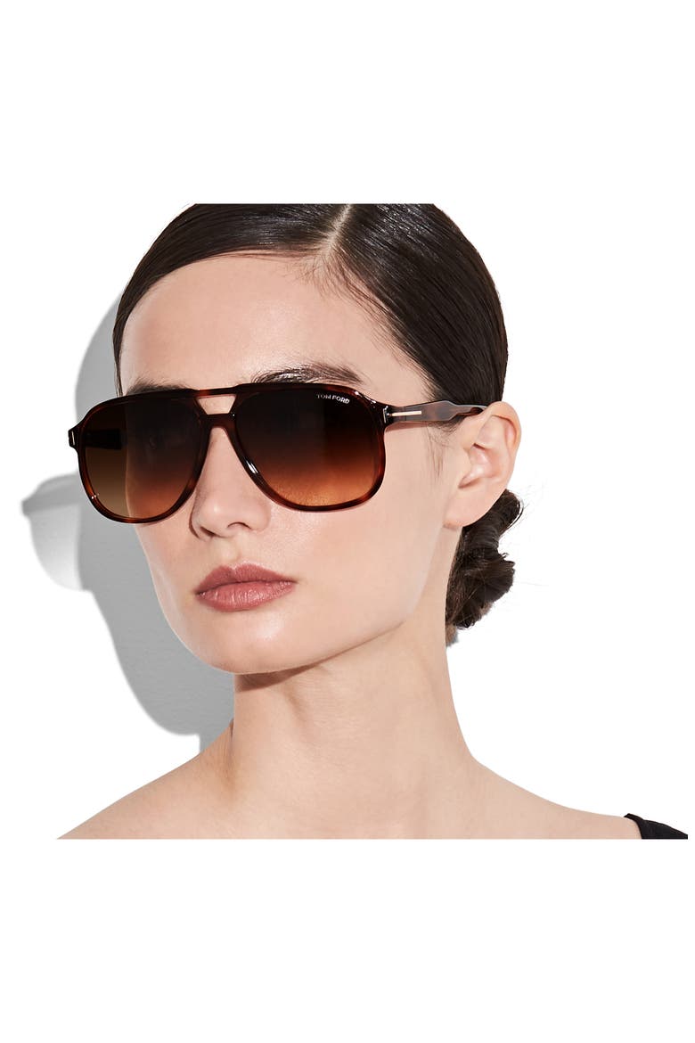Raoul 62mm Gradient Navigator Sunglasses, Alternate, color, SHINY BLACK/ GRADIENT SMOKE