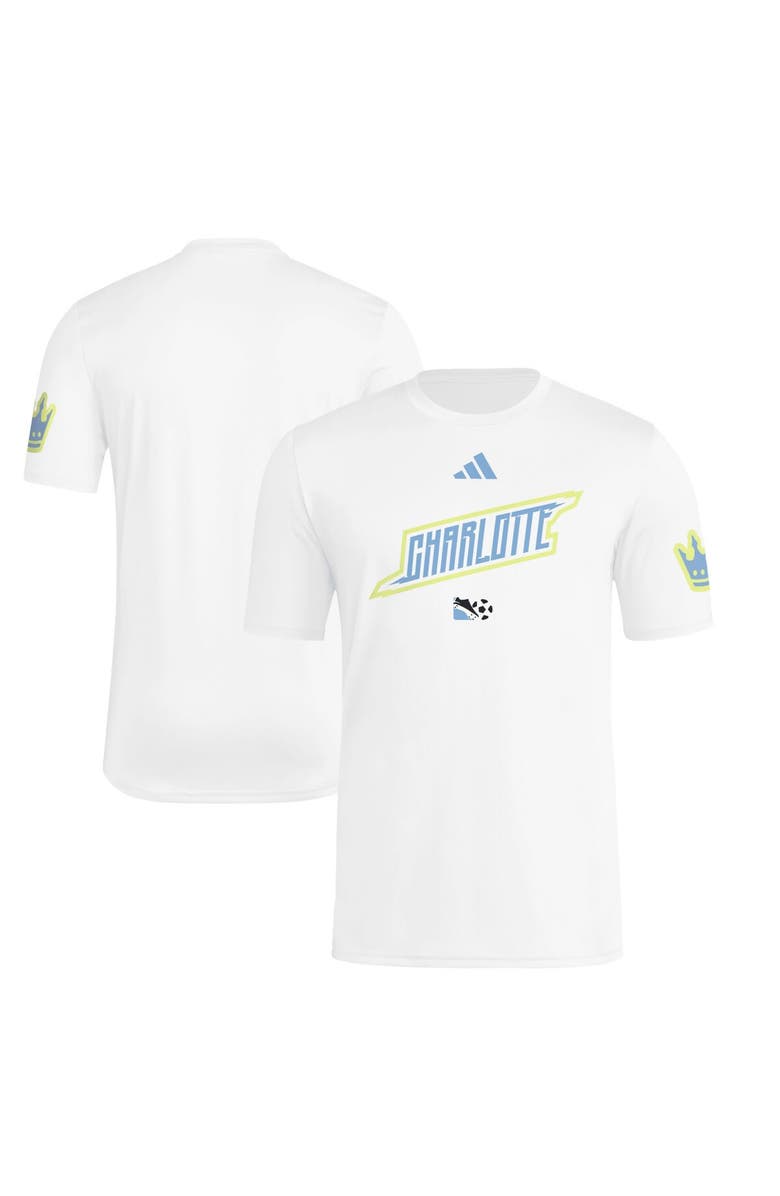 adidas Men's adidas White Charlotte FC 2025 Archive Collection Jersey Hook T-Shirt, Alternate, color, White