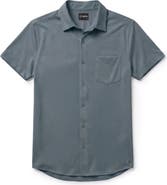 Cuts AO Curved Hem Short Sleeve Button-Up Shirt