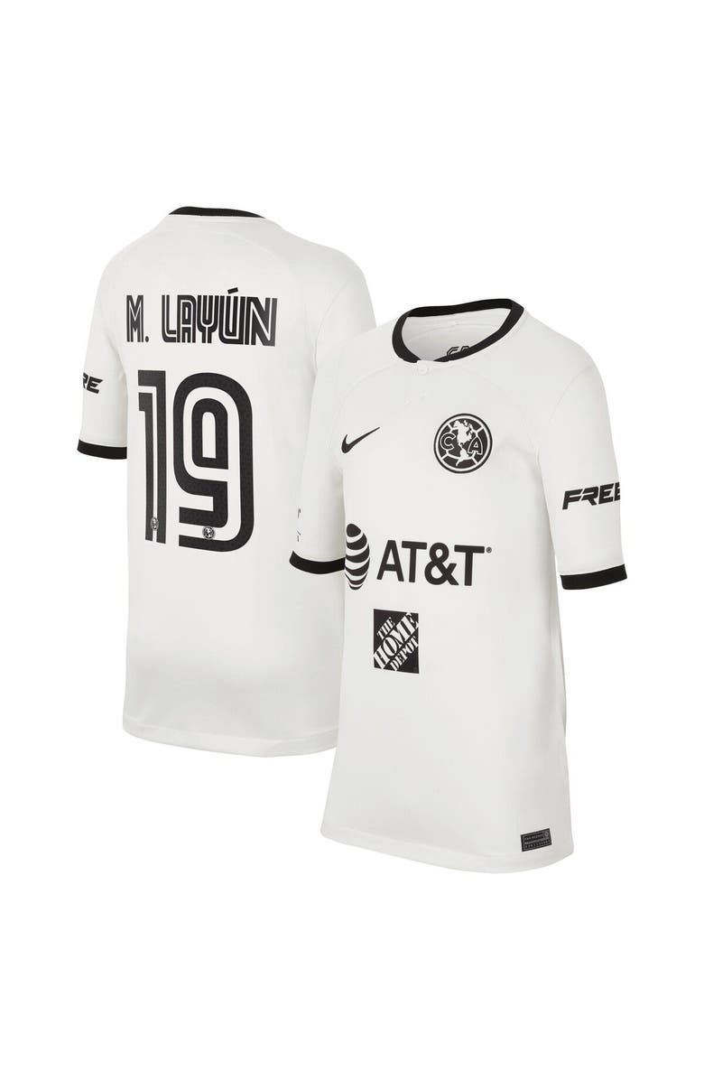 Nike Youth Nike Miguel Layun White Club America 2022/23 Third Replica Jersey, Main, color,