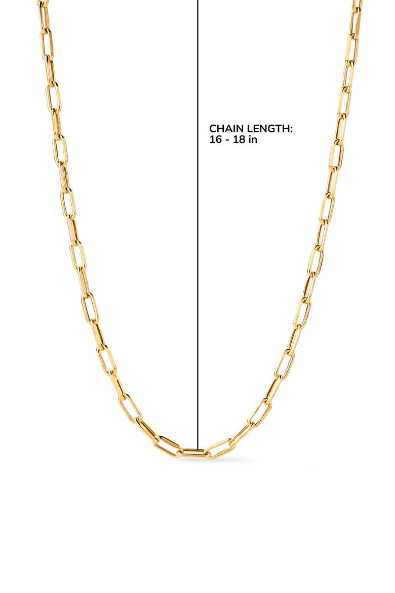 Solid Yellow Gold - Medium Paperclip Necklace, Alternate, color, Gold