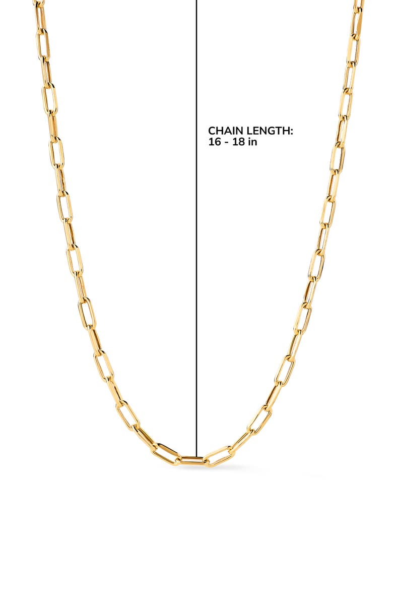 Ana Luisa Solid Yellow Gold - Medium Paperclip Necklace, Alternate, color, Gold