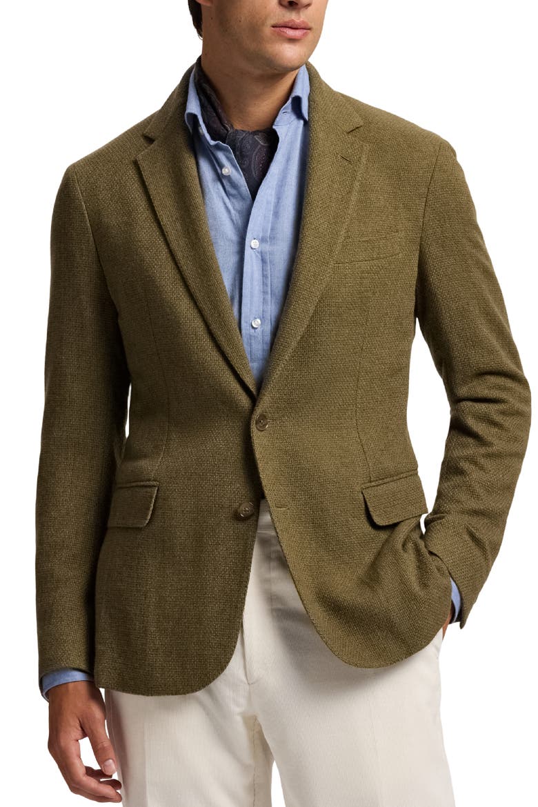 Open Weave Cashmere Sport Coat, Main, color, FERN GREEN