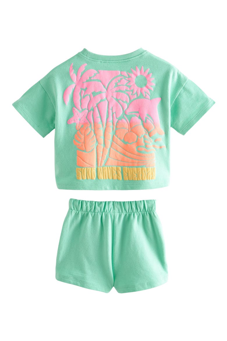 Kids' Surf T-Shirt & Shorts Set, Alternate, color, BLUE/GREEN DOLPHIN
