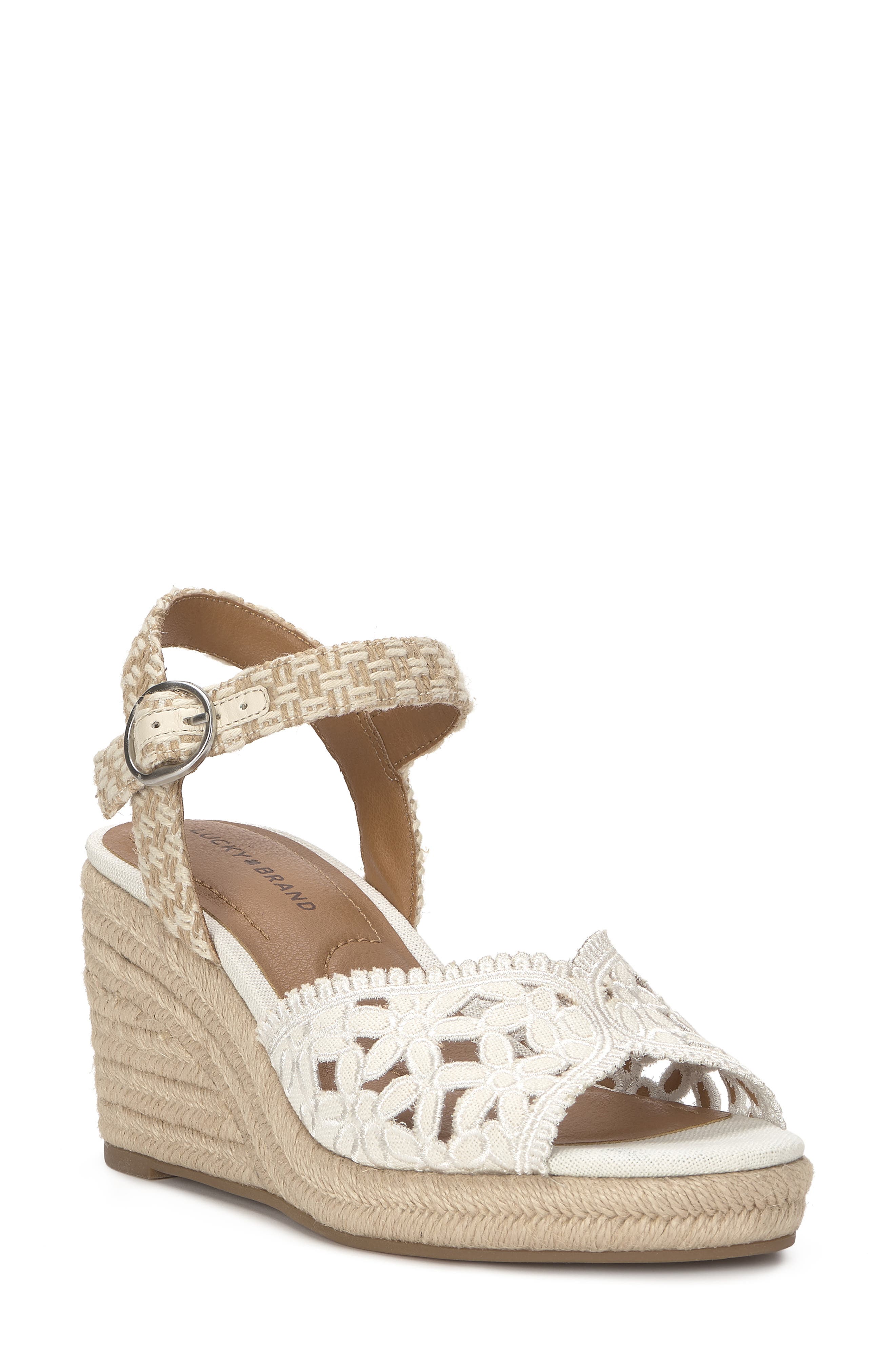 Lucky Brand Coyna Espadrille Ankle Strap Platform Wedge Sandal, Main, color, 