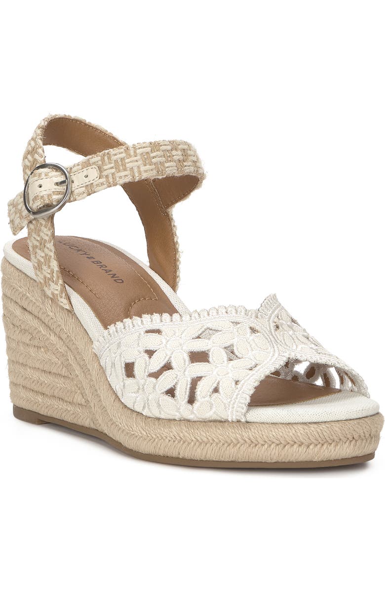 Lucky Brand Coyna Espadrille Ankle Strap Platform Wedge Sandal, Main, color,