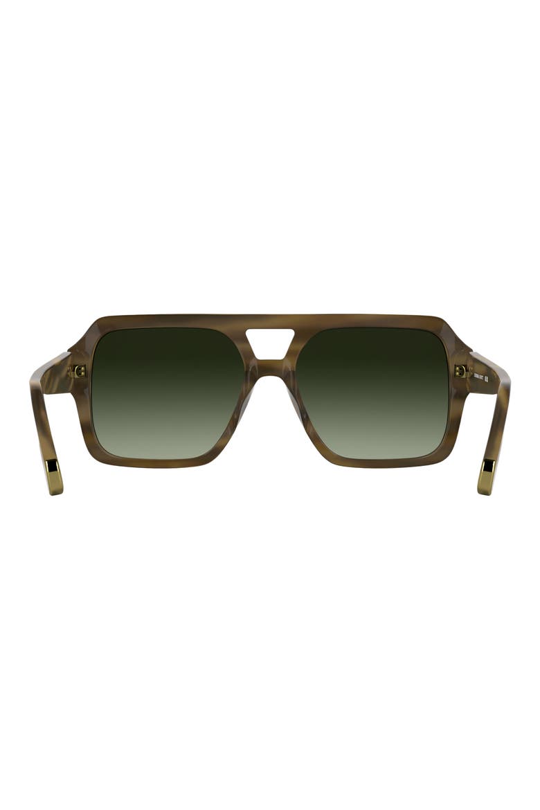 Elisa 57mm Gradient Aviator Sunglasses, Alternate, color, STRIPED SAND
