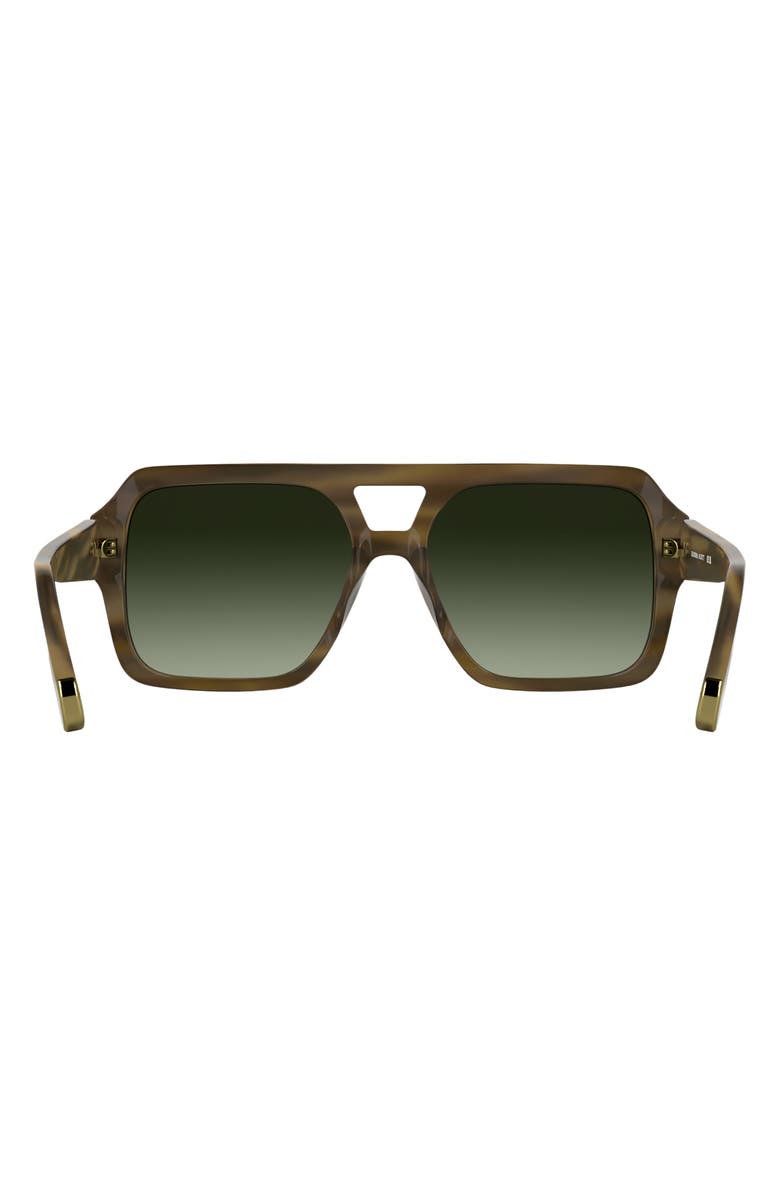 Kendra Scott Elisa 57mm Gradient Aviator Sunglasses, Alternate, color, Striped Sand