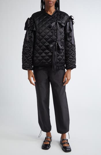 【関税込み】Sandy Liang ブラック Subi ジャケット Sandy Liang Black Subi Jacket Sandy Liang