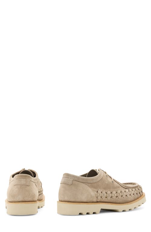 Allsaints Skiff Woven Suede Derby Shoes