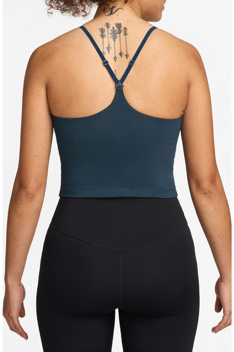 Indy Light-Support Padded Sports Bra Tank, Alternate, color, ARMORY NAVY/ WHITE
