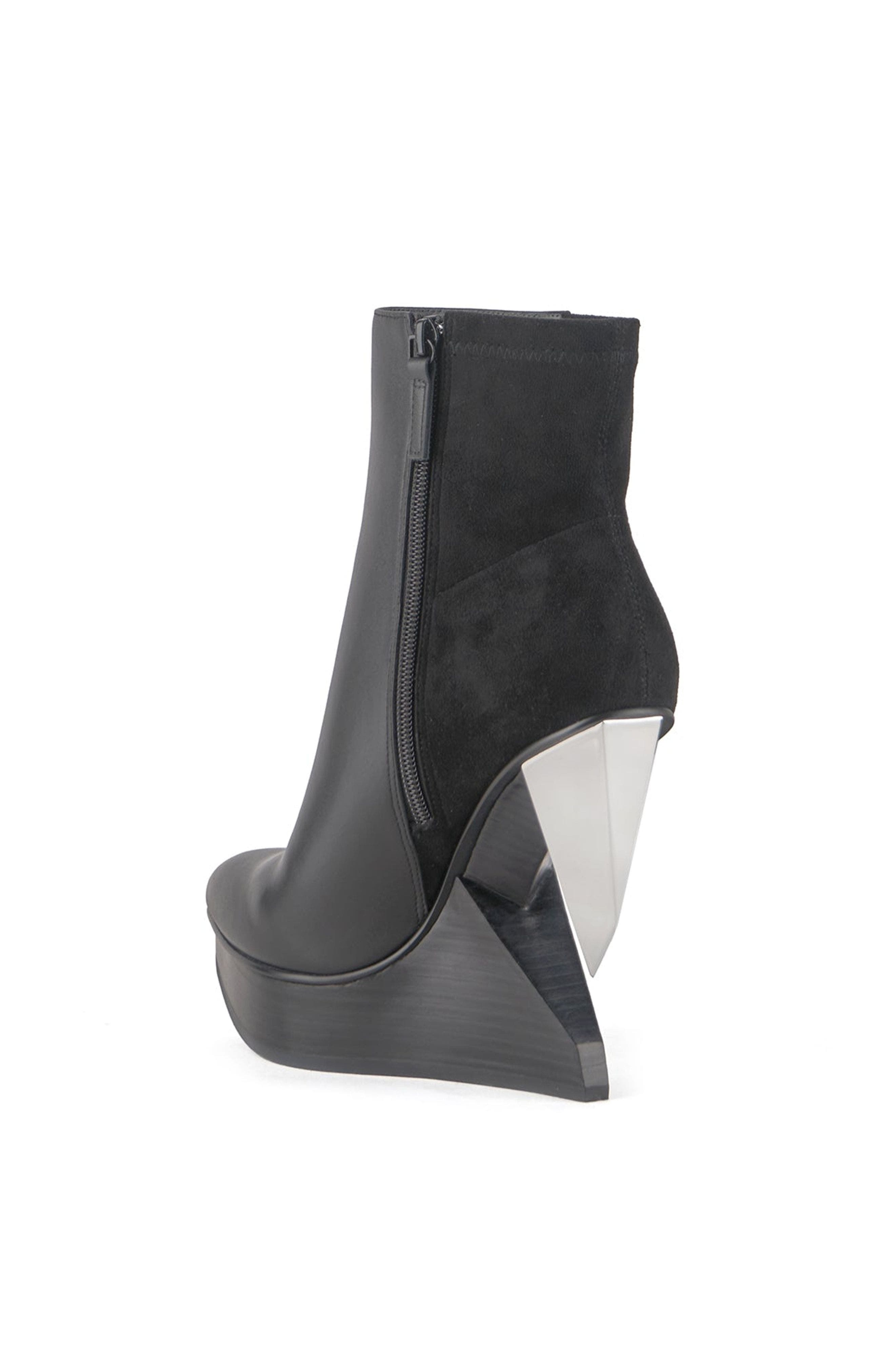 United Nude Edge Platform Bootie, Alternate, color, Black + Silver
