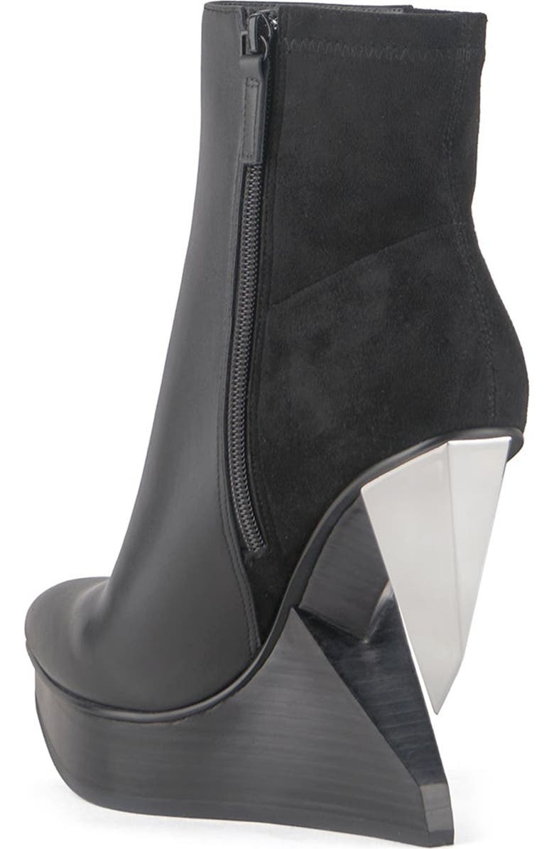 United Nude Edge Platform Bootie, Alternate, color, Black + Silver