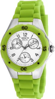 INVICTA Angel Lady Silicone Strap Watch, 38mm