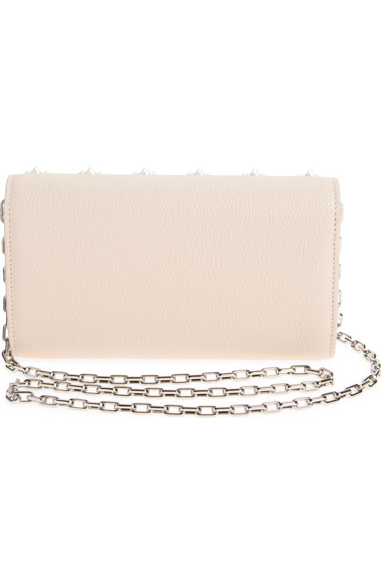 Christian Louboutin Paloma Leather Clutch, Alternate, color, Leche/ Multi