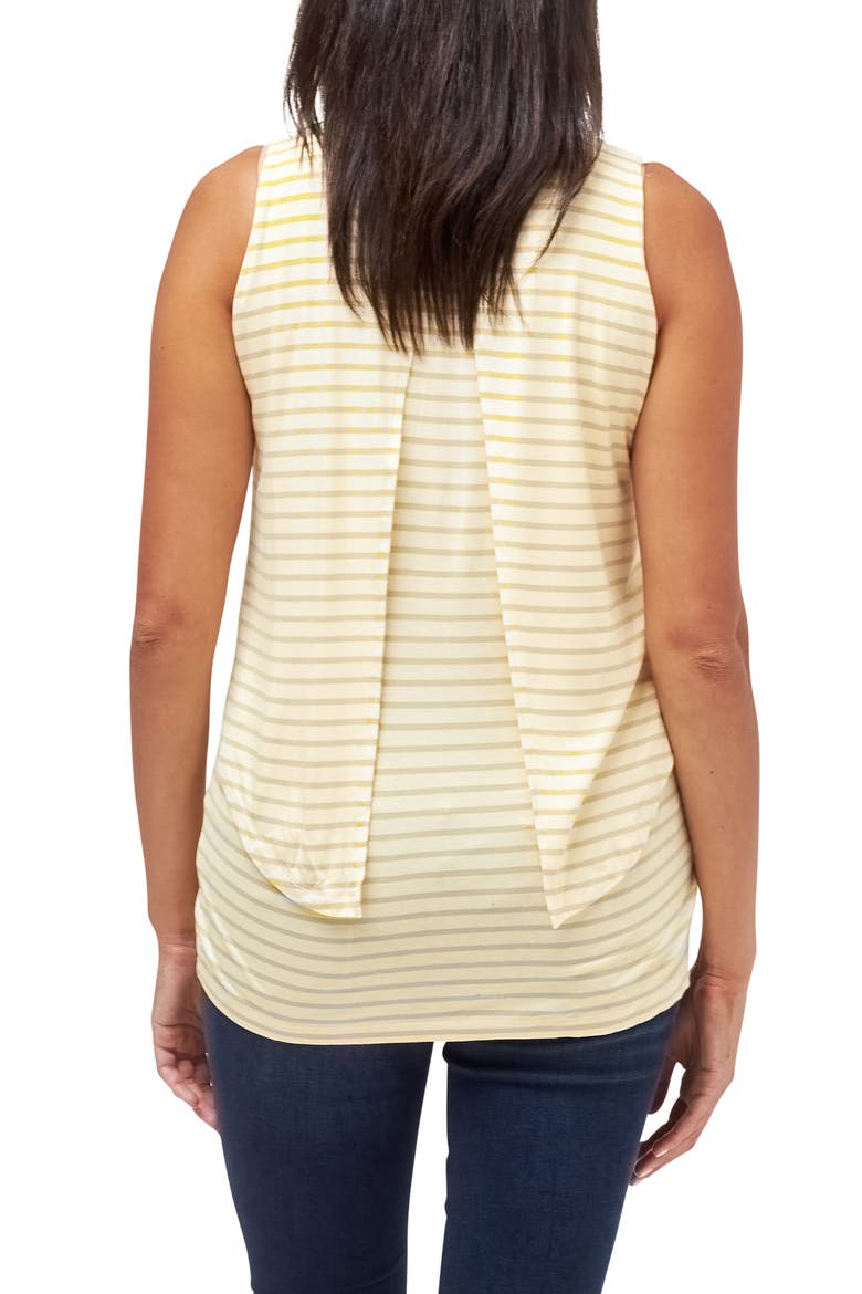 Sophia Maternity/Nursing Tank Top, Alternate, color, WHITE/ MARIGOLD STRIPE